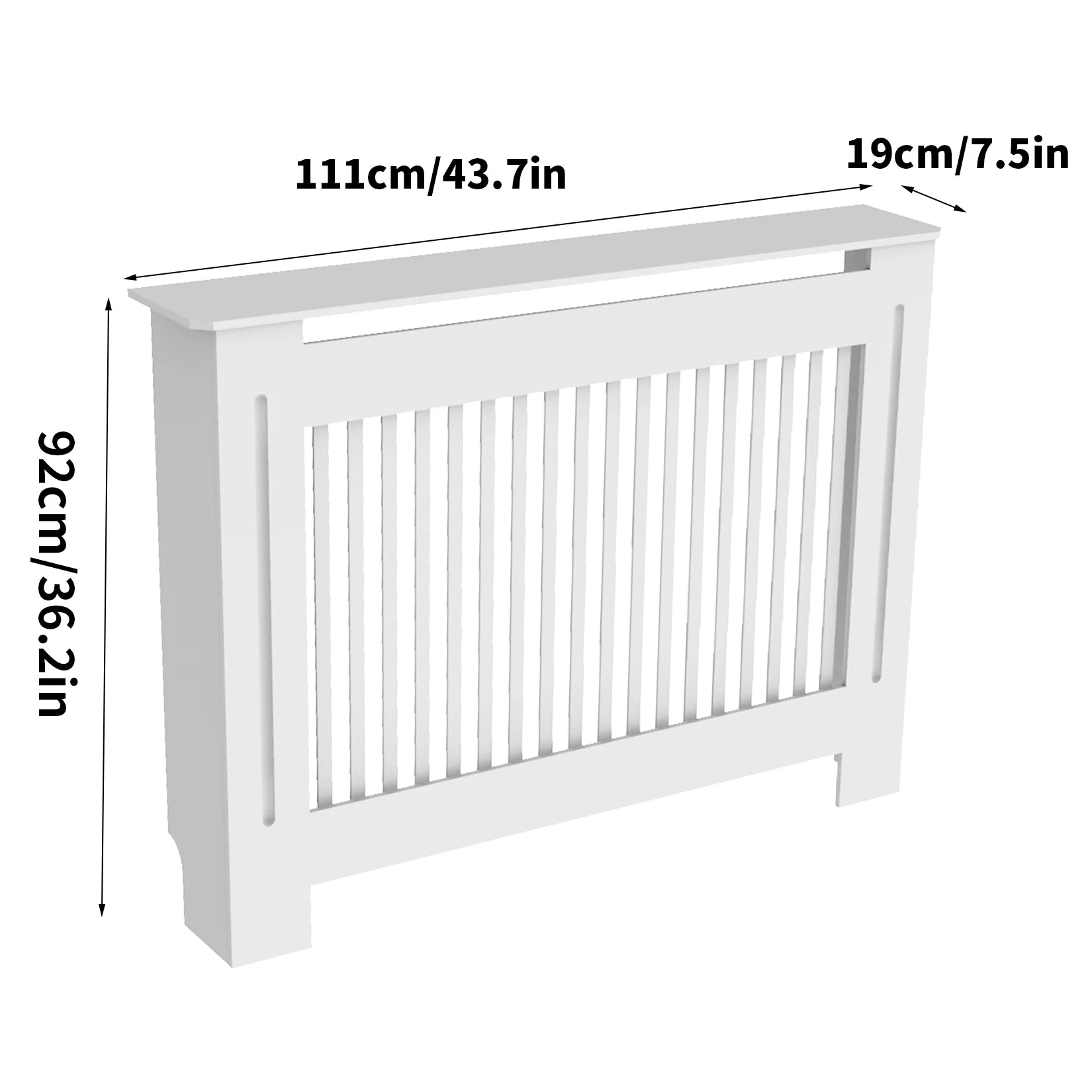 Radiatorombouw MDF Wit – Moderne Radiatorbekleding met Strakke Afwerking en Opbergruimte
