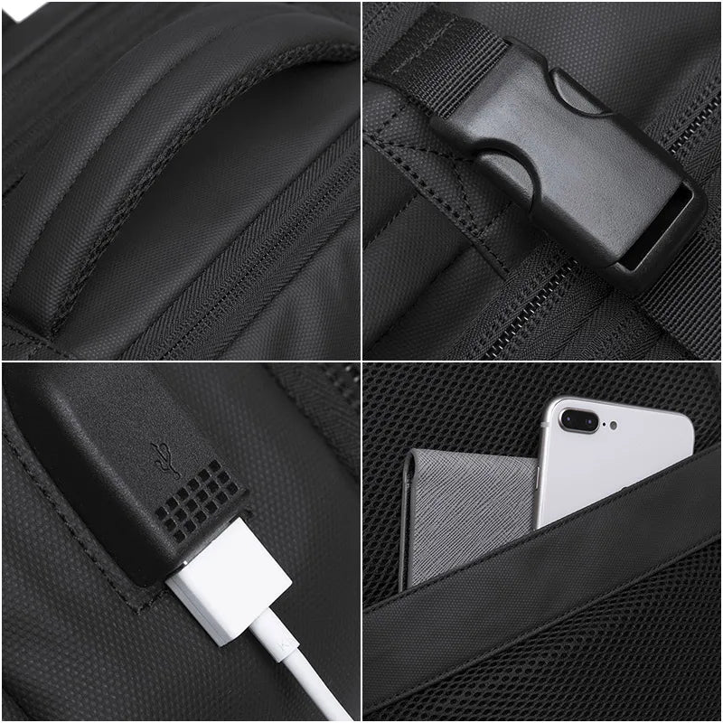 Waterdichte Rugzak Voor Laptop – Grote Capaciteit tot 17.3 inch – USB & Expandable – Zakelijk & School