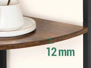 Hoekrek met 6 Planken – Open Boekenplank en Opslagrek voor Woonkamer en Kantoor