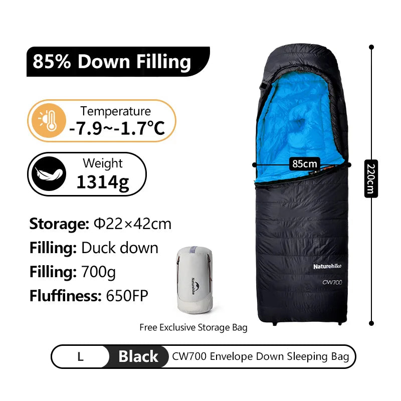 Lichtgewicht Dons Slaapzak Winter – Outdoor Slaapzak 0-5°C voor Kamperen & Trekking