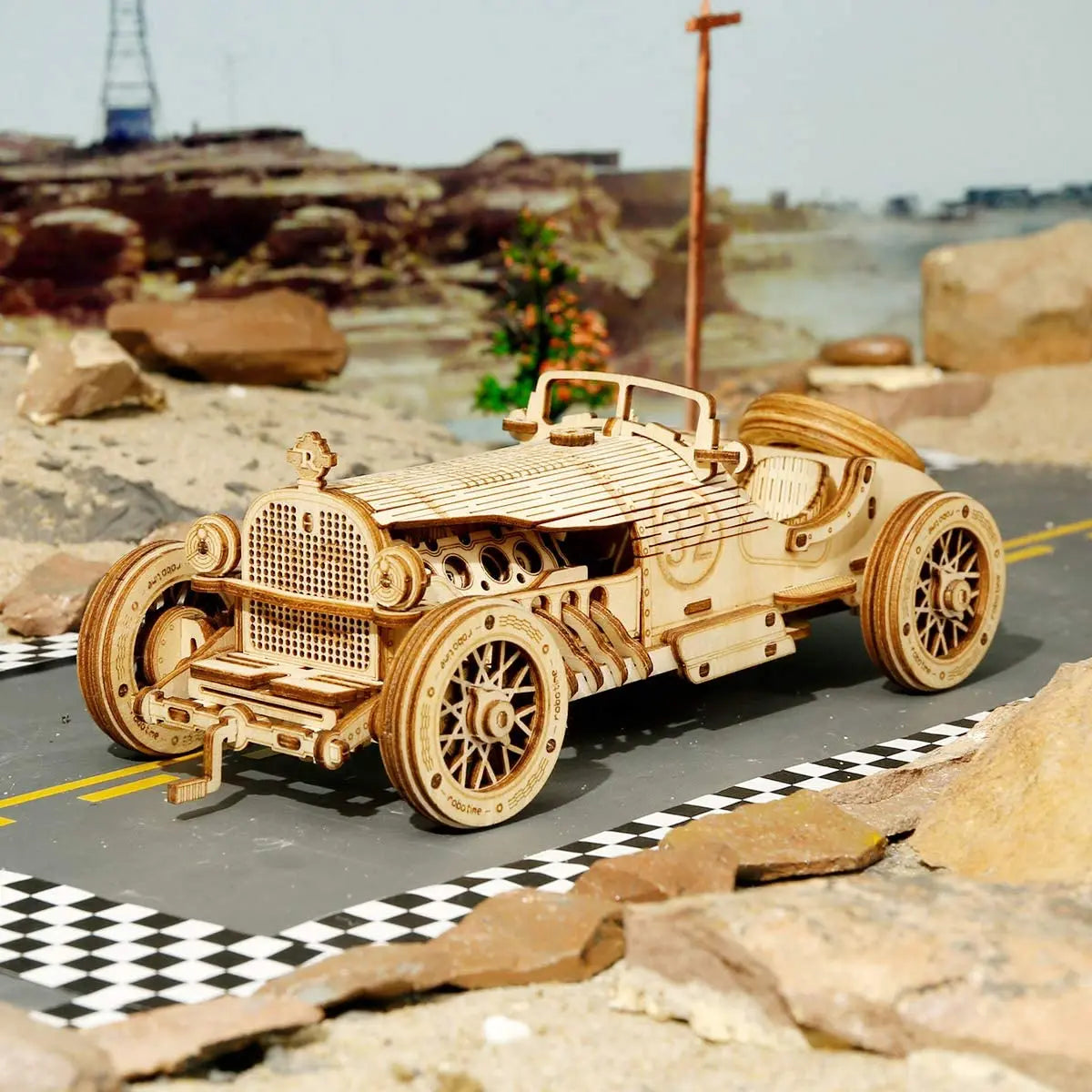 3D Houten Puzzel Model – Stoomtrein, Auto & Jeep – Educatief Bouwpakket DIY voor Kinderen en Volwassenen