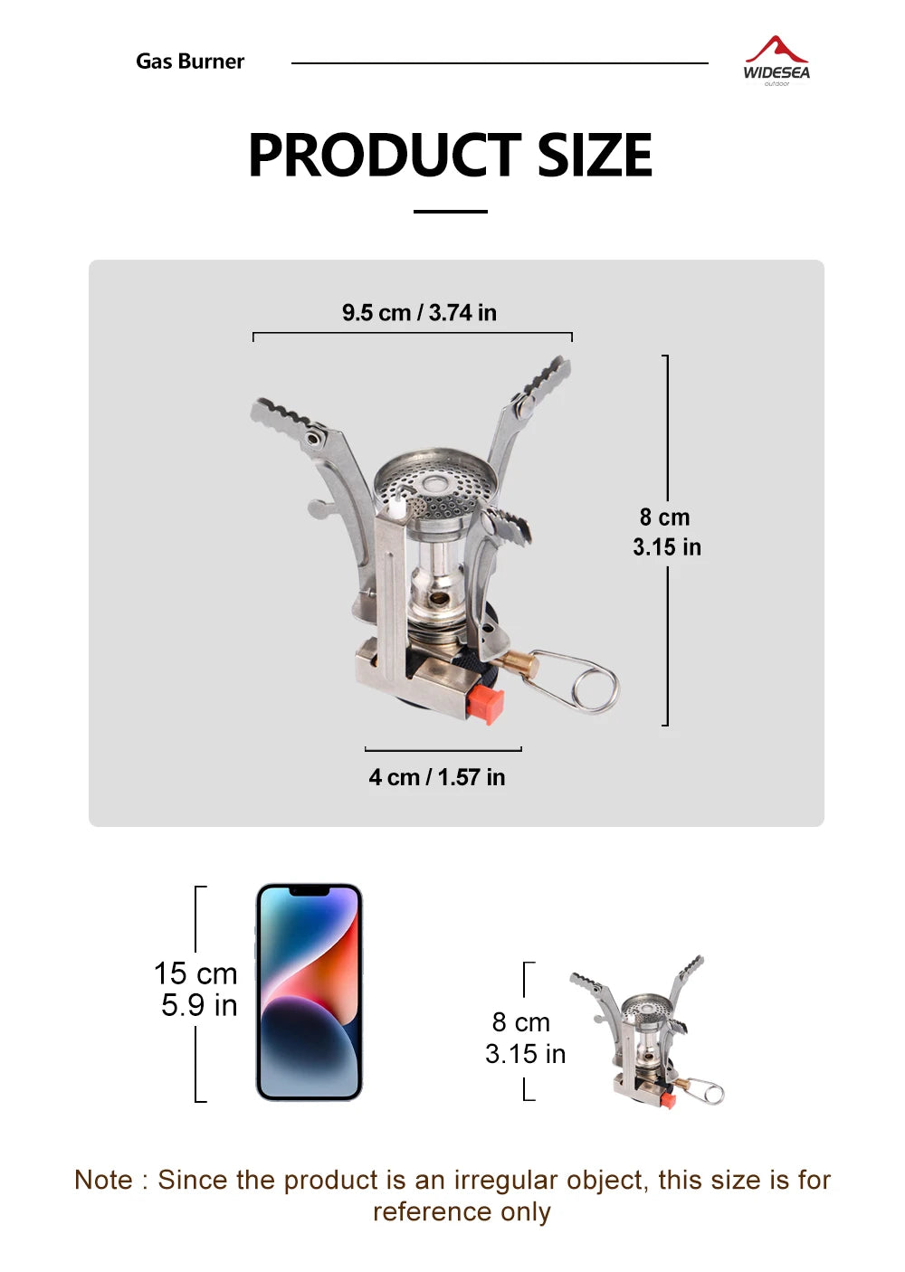 Ultralichte 3000W Camping Gasbrander – Draagbare Outdoor Kookbrander met Aluminium Body en Opbergdoos