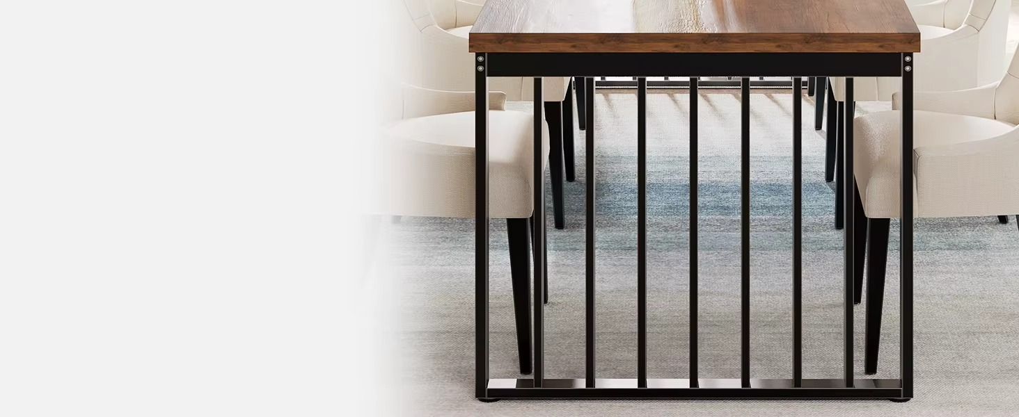 Industriële Eettafel 180 cm – Houten Tafel voor 4–6 Personen