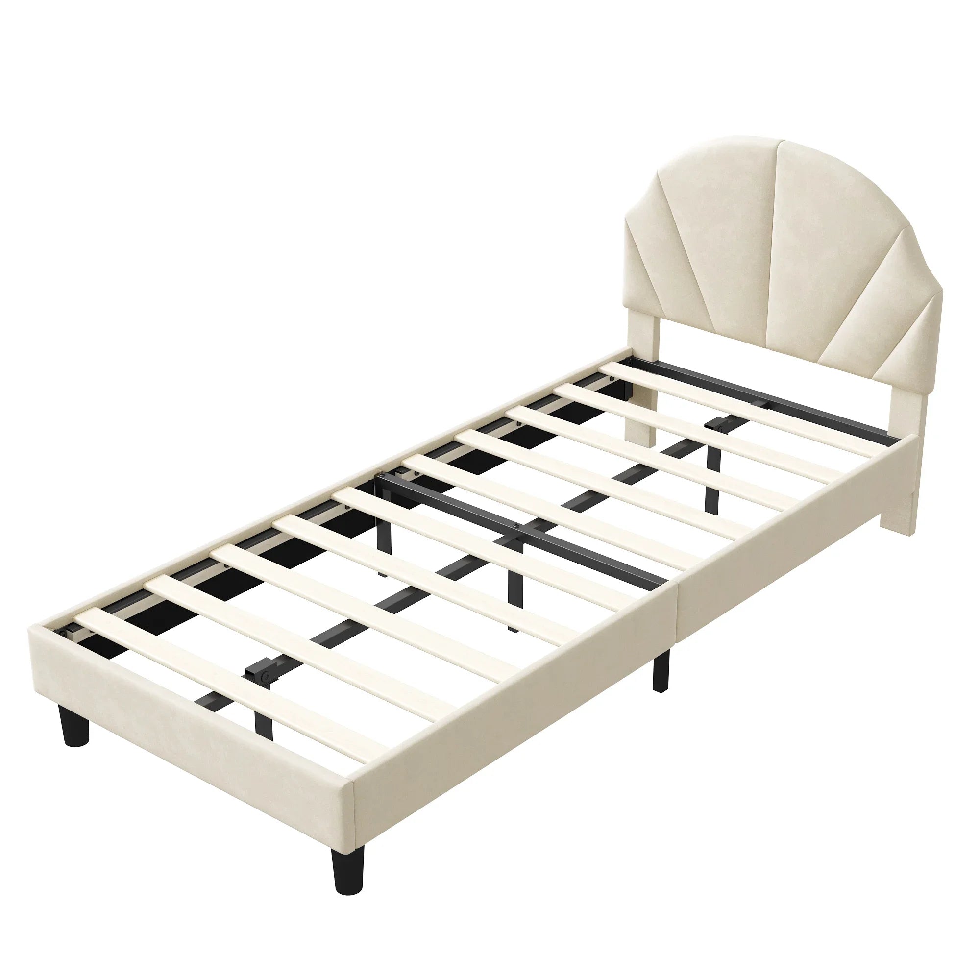 Kinderbed 90x200 Meisjesbed Fluweel Bloemenkroon – Speels & Stijlvol