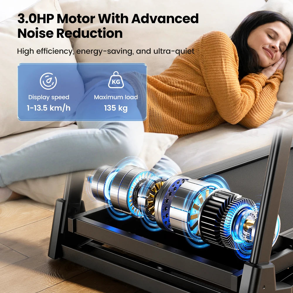 Opvouwbare Loopband – 3.0HP Motor, 15% Helling, Stil en Krachtig voor Thuisgebruik