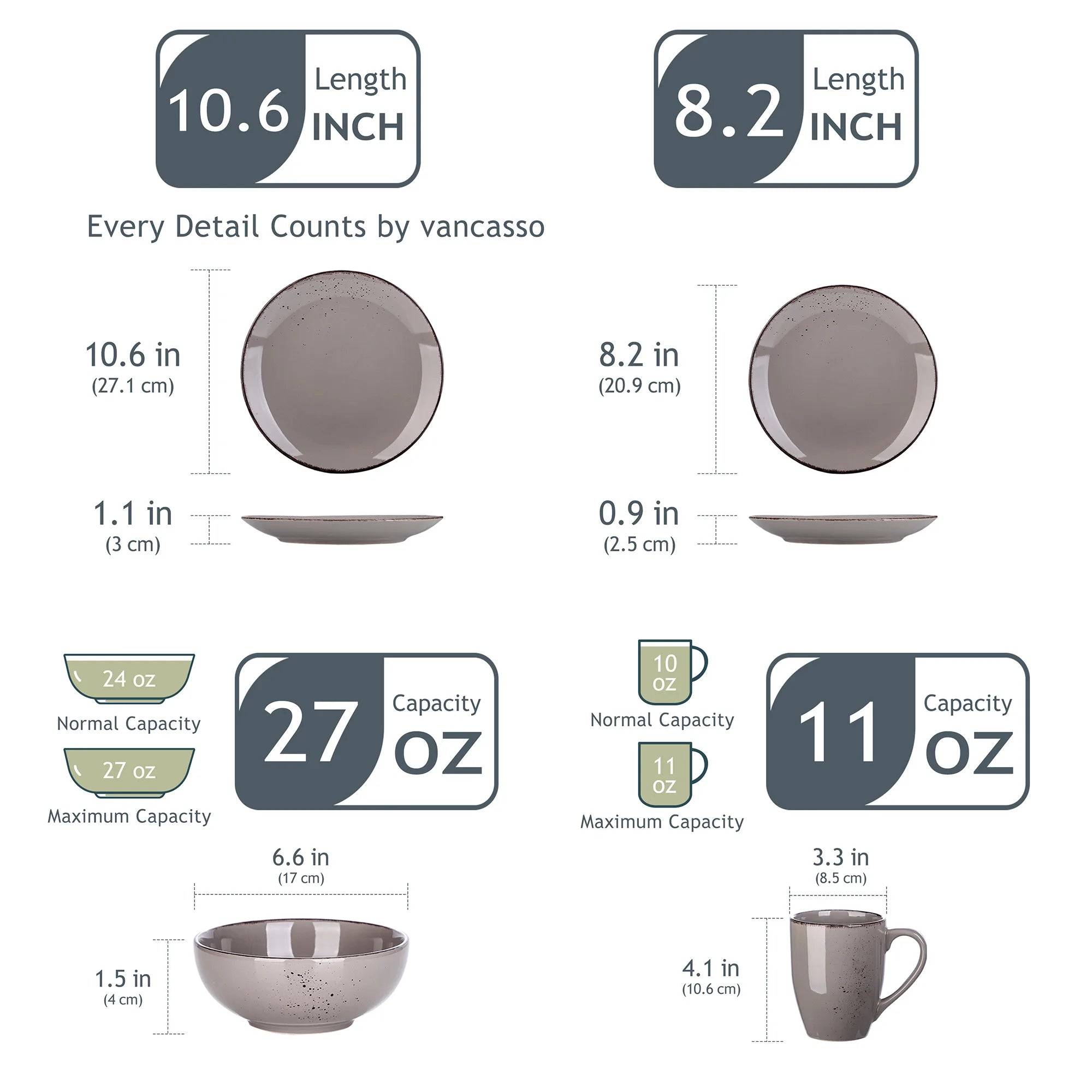 Serviesset 16/32/48-delig – Keramisch Steengoed Servies – Modern & Vintage Design