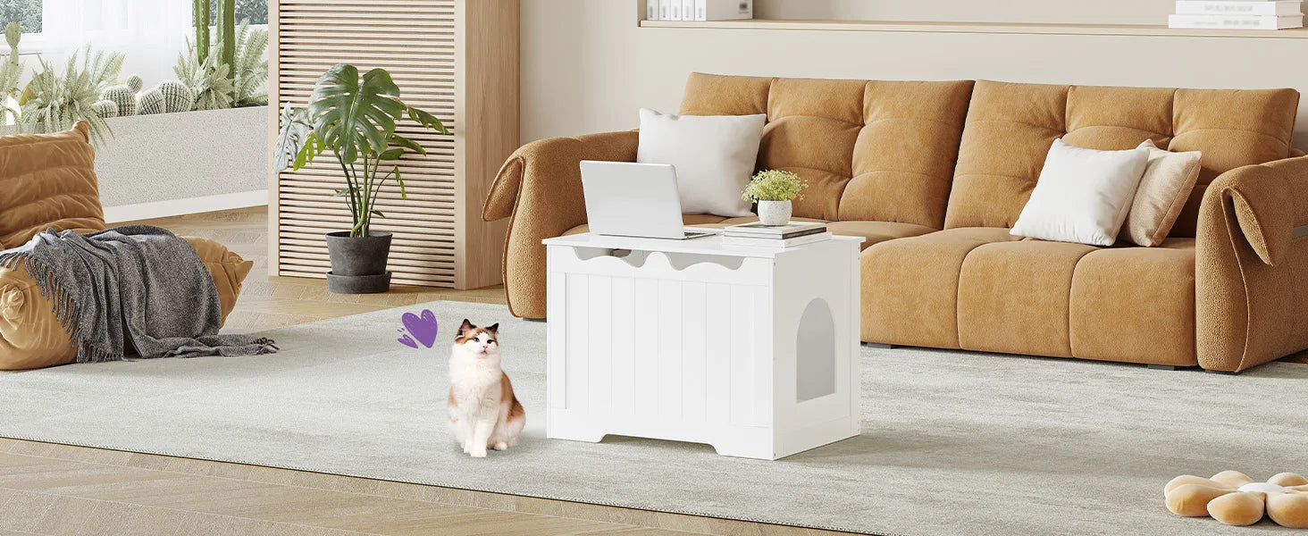 Verborgen kattenbak kast – multifunctioneel kattenmeubel voor huis en interieur