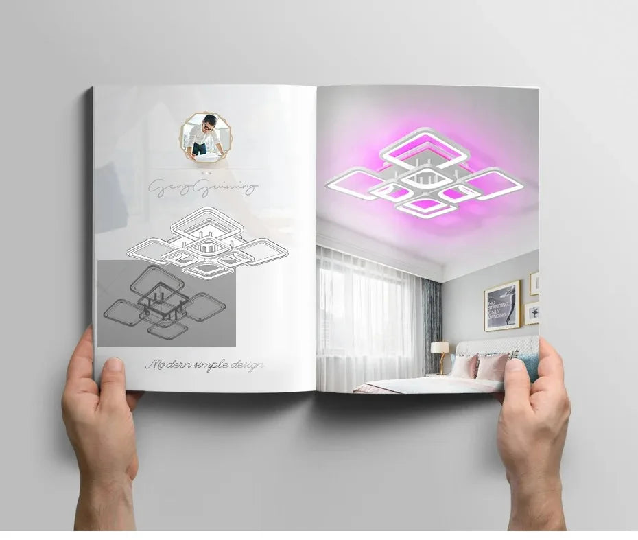 Moderne LED Plafondlamp met Backlight en Afstandsbediening – Dimbare Smart Verlichting