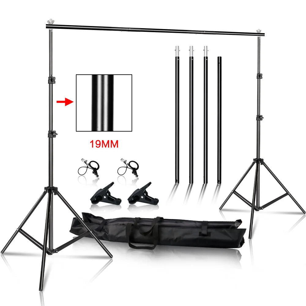 Verstelbare Achtergrond Steun Kit – Fotografie Statief Systeem met Draagtas – Professionele Fotostudio Achtergronden