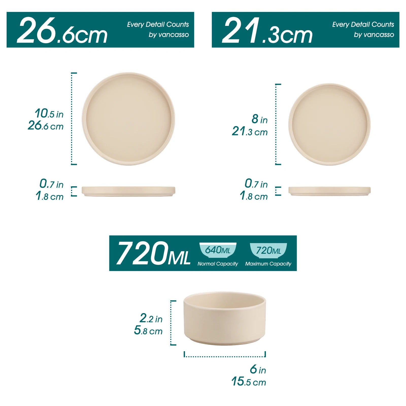 24-delige Serviesset van Steengoed Keramiek – Cream White Vierkant Servies voor 8 Personen