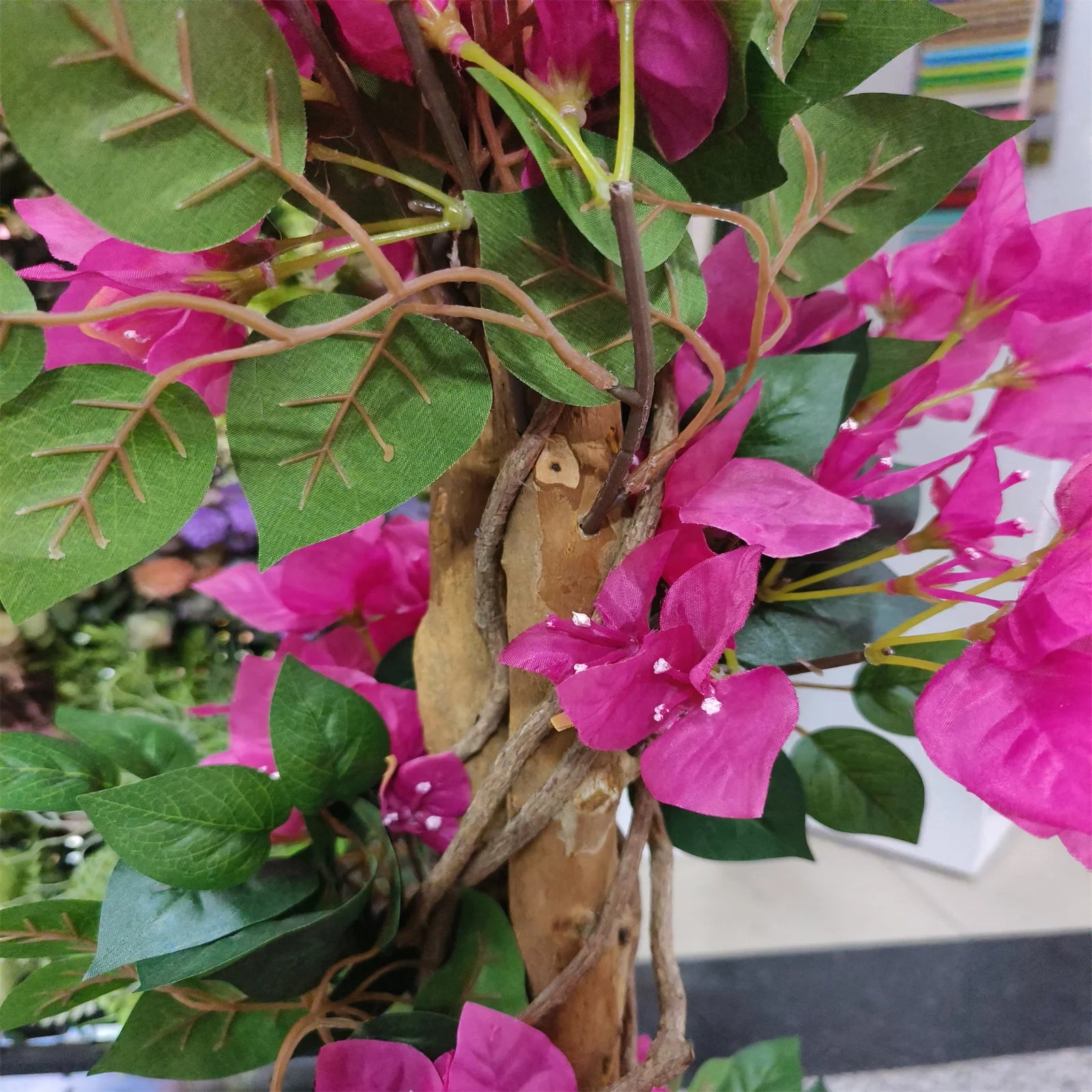 Kunstmatige Bougainvillea Boom 185 cm Roze – Realistische Nepplant voor Binnen & Buiten