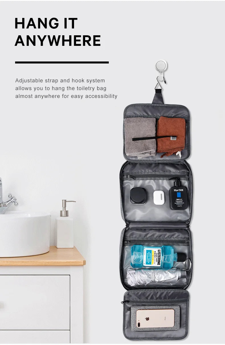 Draagbare Waterdichte Oxford Make‑up & Toilettas – Reizen Cosmetic Organizer Bag
