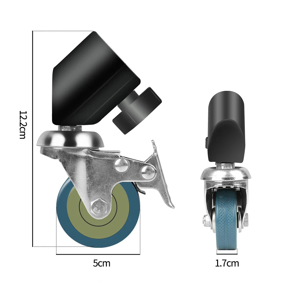 3x C-Stand Zwenkwielen 25mm – Vergrendelbare Wielen voor Lichtstatief en Magic Arm – Fotografie Accessoires