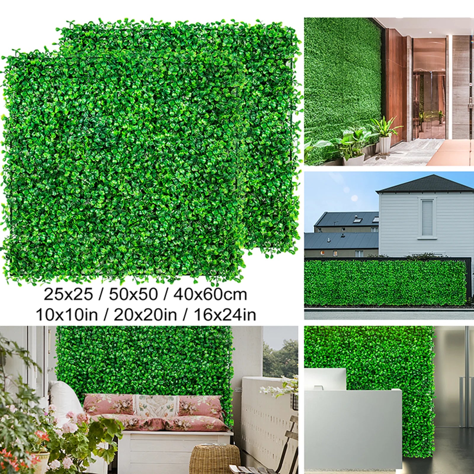 Kunstplant Buxus Muurpaneel Privacy Scherm – Realistische Groene Wanddecoratie voor Binnen & Buiten