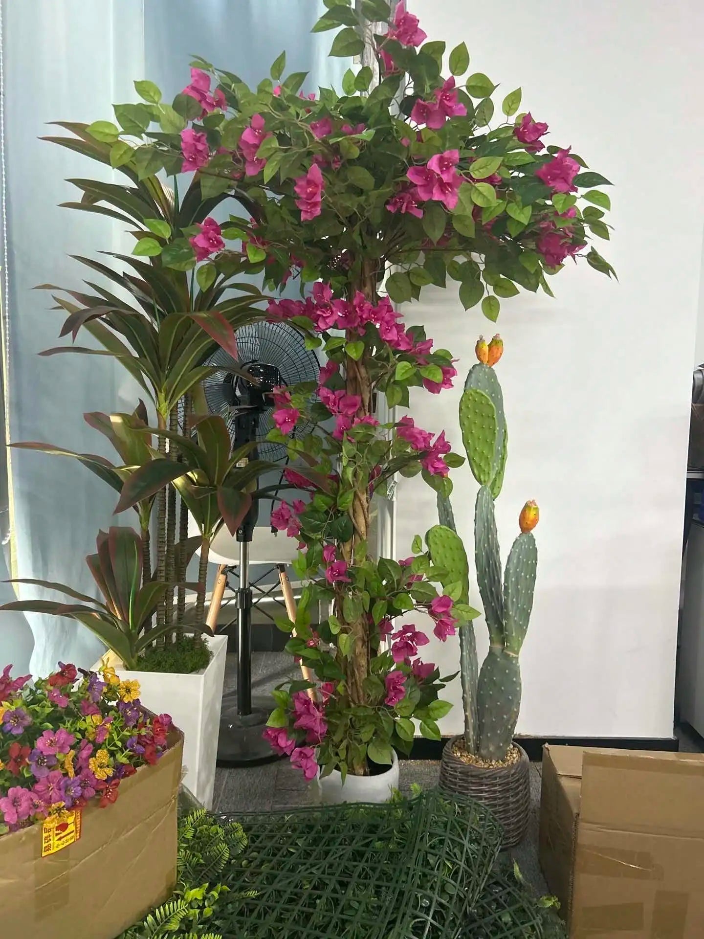 Kunstmatige Bougainvillea Boom 185 cm Roze – Realistische Nepplant voor Binnen & Buiten