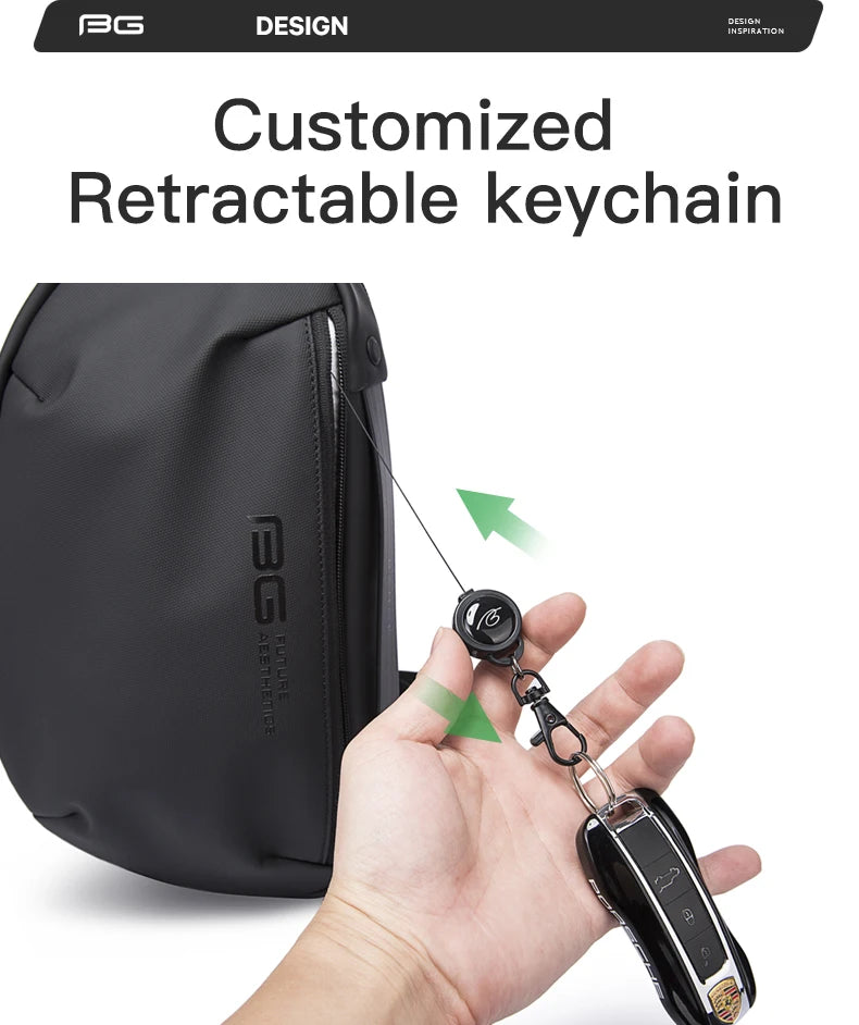 Waterdichte Multi‑Lagen Chest Bag Met USB‑Oplaadpoort – Sling Crossbody Tas Voor Heren & Dames