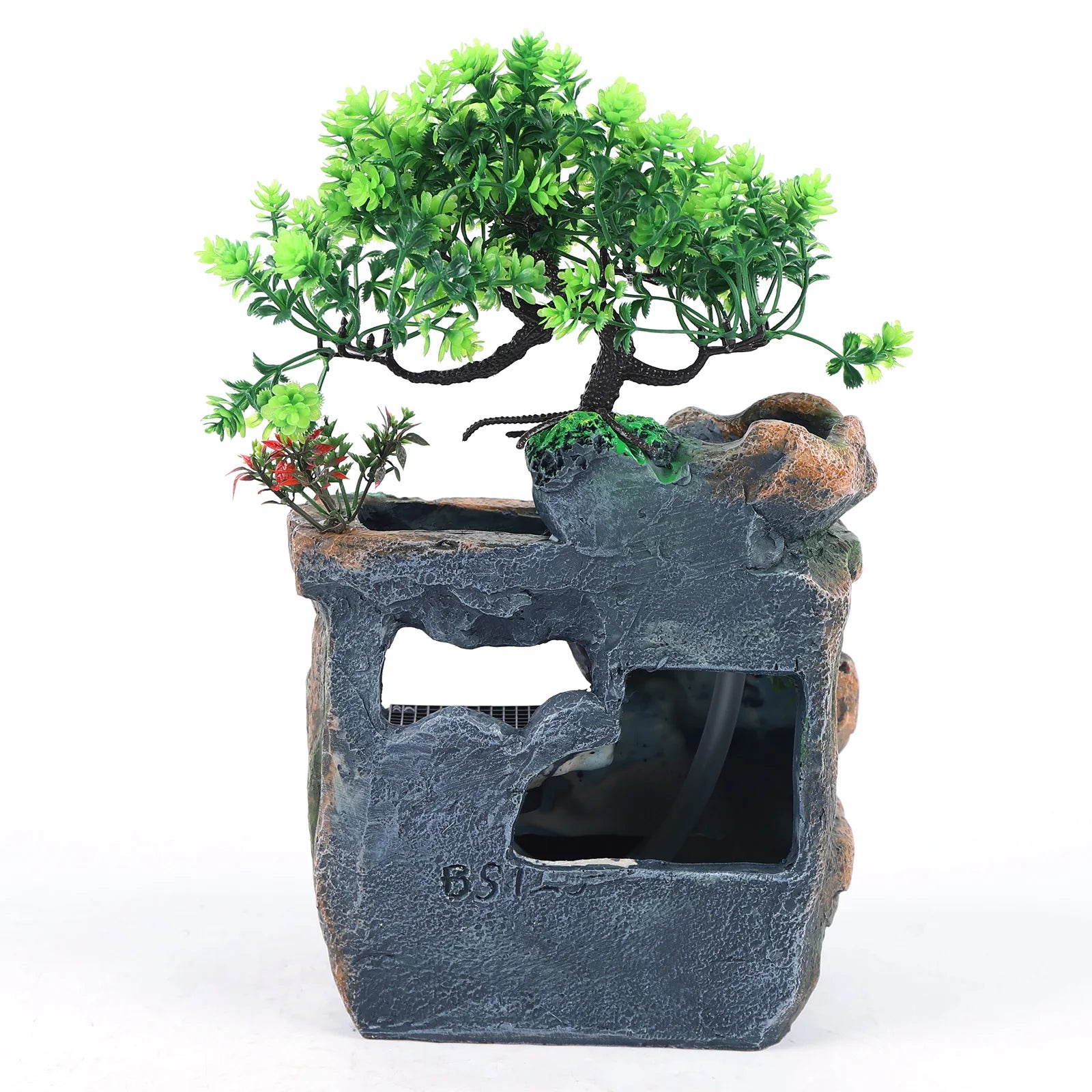 Desktop Fontein met LED Verlichting – Zen Indoor Waterfontein voor Rustgevende Decoratie op Tafel en Bureau