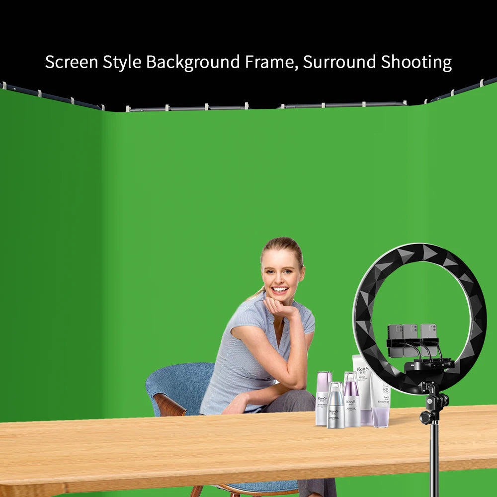 Achtergrondstandaard Fotografie 240x400 cm – Professioneel Groenscherm Frame voor Video en Studio Opnames