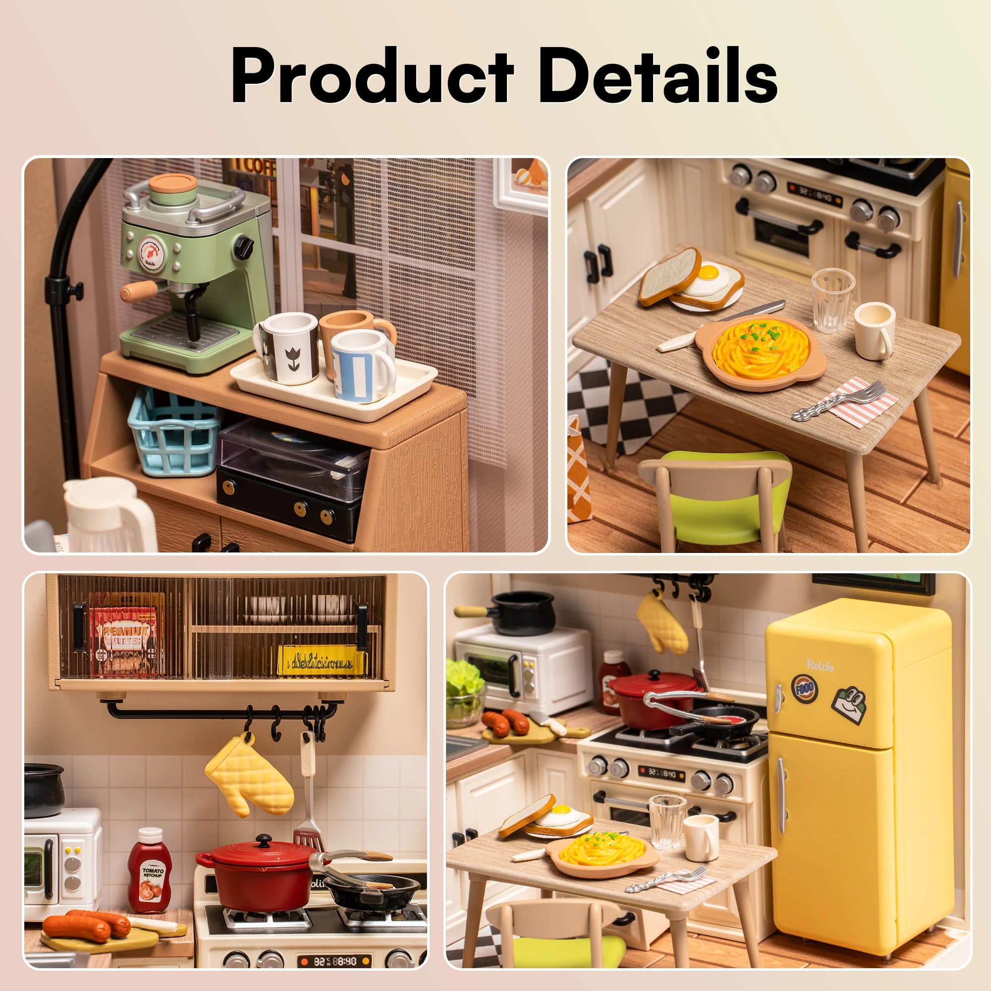 3D Puzzel Super Store – DIY Miniatuur Happy Meals Modelbouw Set voor Tieners en Volwassenen