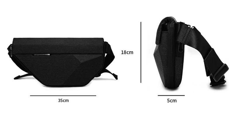 Waterdichte Multifunctionele Oxford Schoudertas – Messenger/Crossbody Sling Bag Voor 7.9" Tablet
