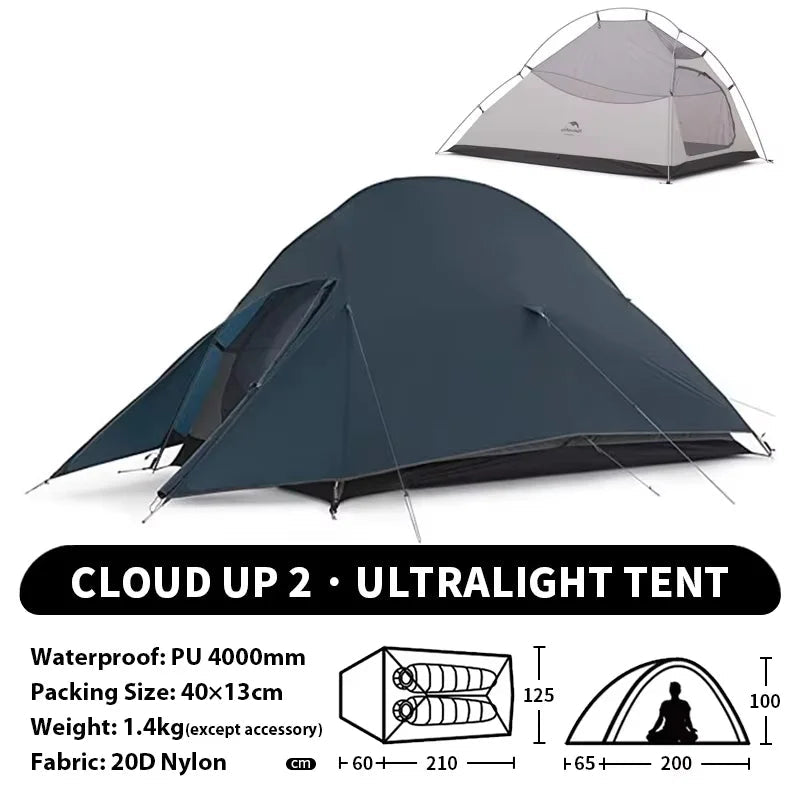 Ultralichte 1-Persoons Fietstent – Waterdichte Trekkingtent voor Backpacken en Kamperen