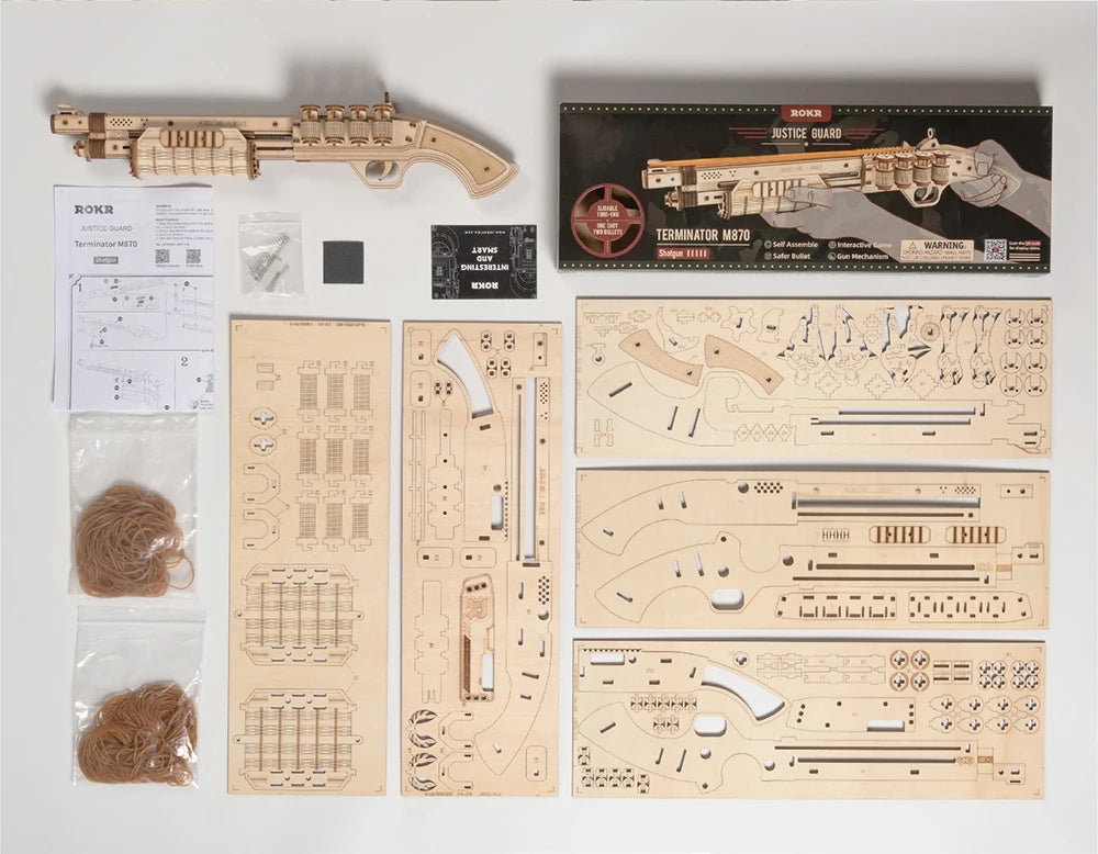 3D Houten Puzzel Pistool Bouwset – DIY Model Kit
