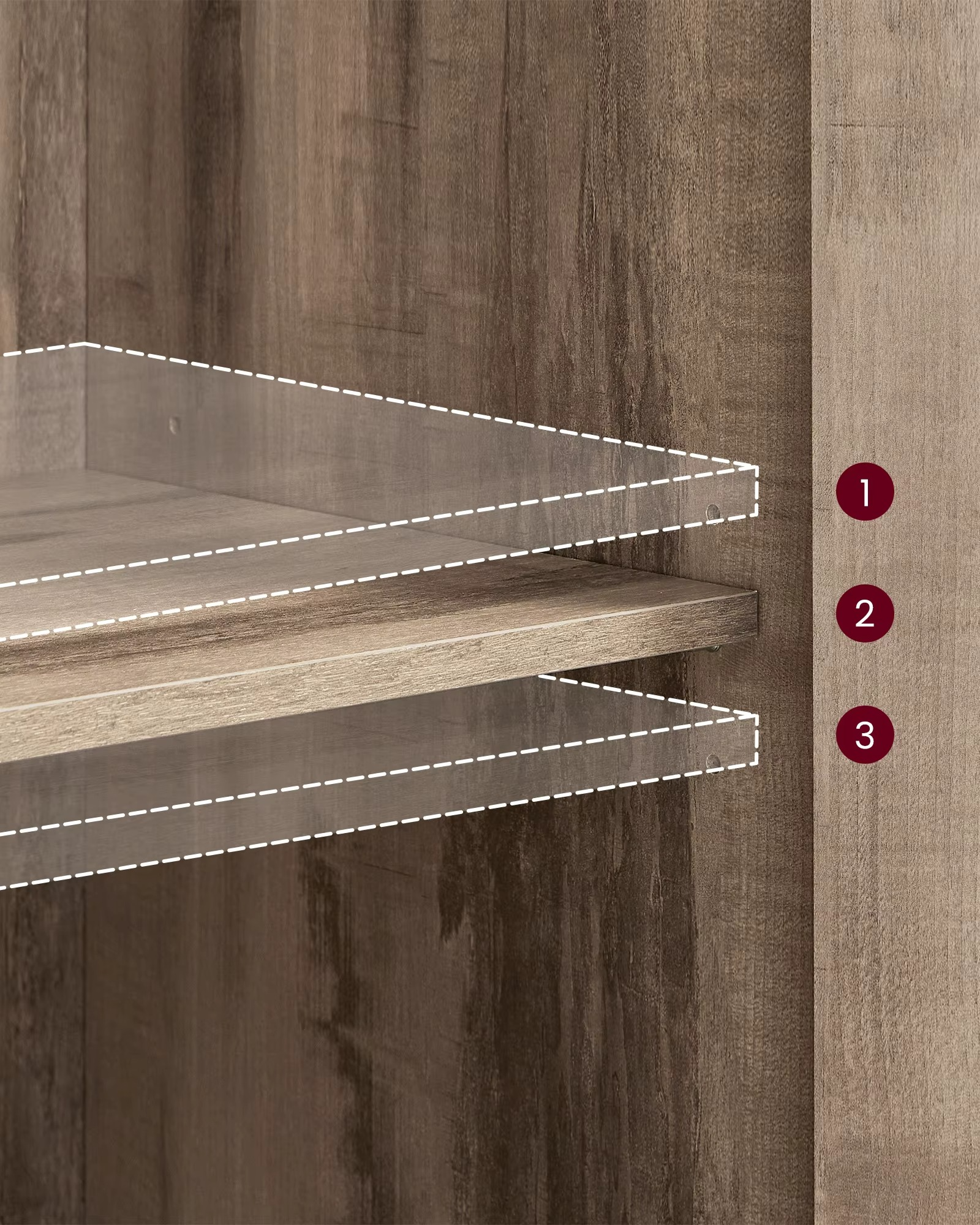 Industriële Dressoir met Glazen Deuren – Stalen Frame Opbergkast