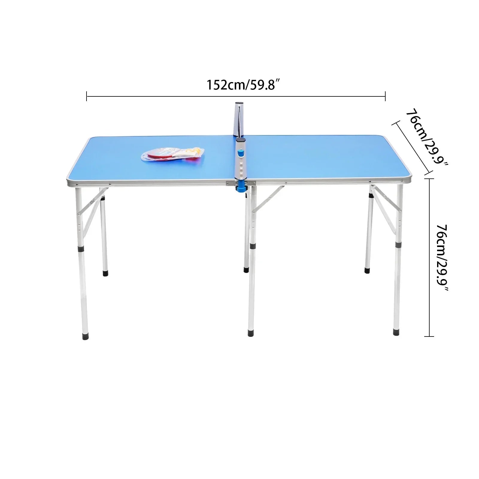 Opvouwbare Tafeltennistafel voor Binnen – Inclusief Batjes, Ballen en Net – Compact & Verplaatsbaar – Ideaal voor Thuis en Recreatie