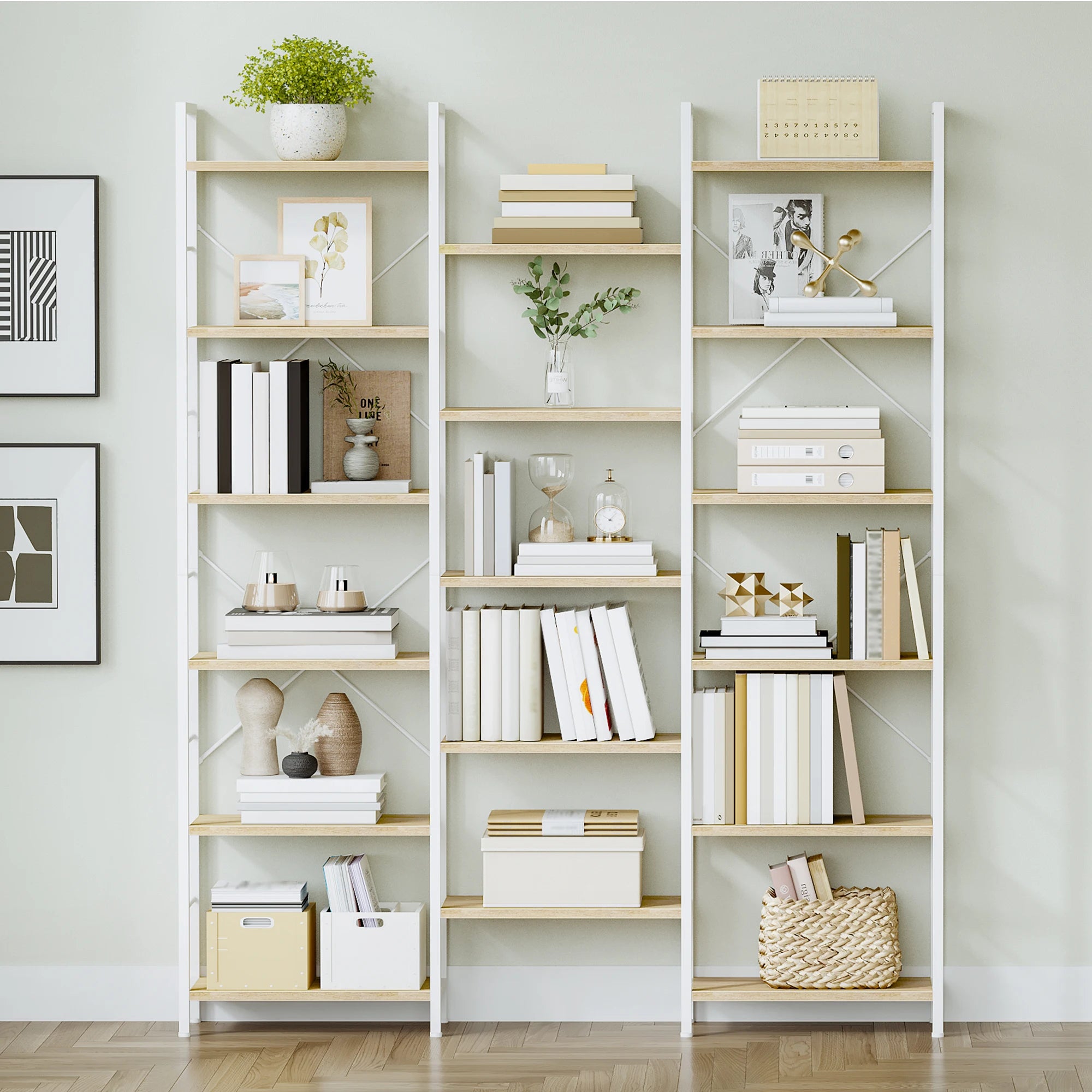 Boekenkast met 17 Verstelbare Planken – Open Opbergmeubel voor Woonkamer, Kantoor en Slaapkamer