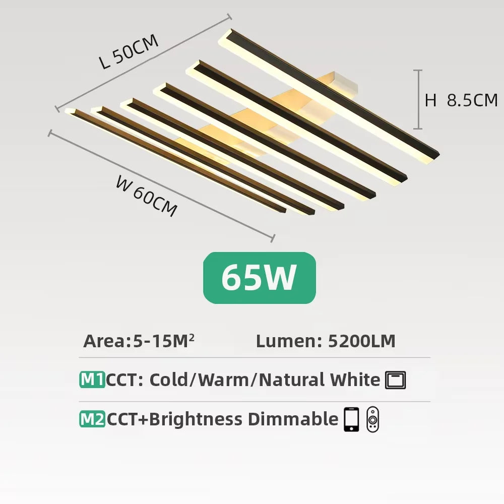 Dimbare LED Plafondlamp Golfvorm – Moderne Design Plafondlamp met Afstandsbediening & 3 Lichtkleuren