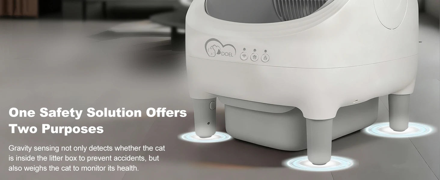 Automatische Kattenbak Zelfreinigend – Open-Top Kattenbak met App Bediening, Grote Capaciteit, Smart Litter Box met 2.4G WiFi
