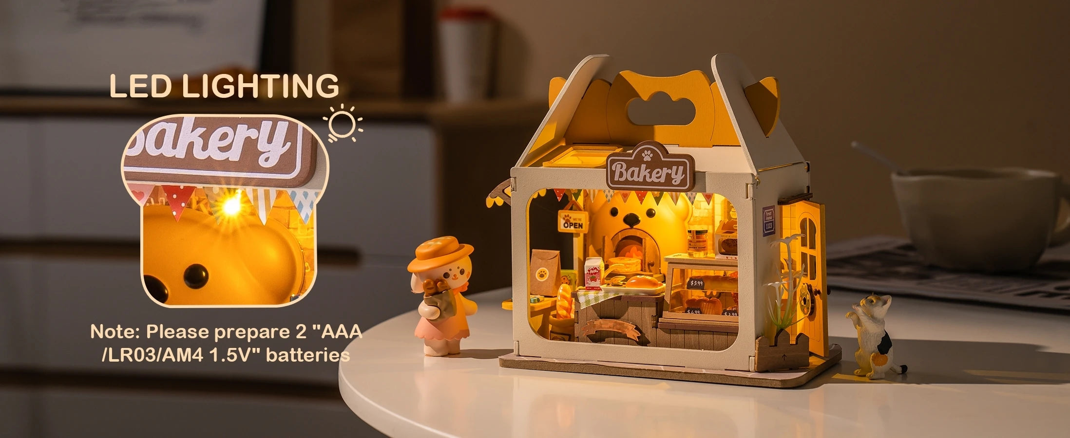 DIY Miniatuur Huis Kit – Food Box Creatief Bouwpakket voor Kinderen en Hobbyisten – Houten Miniatuur Poppenhuis 1:24