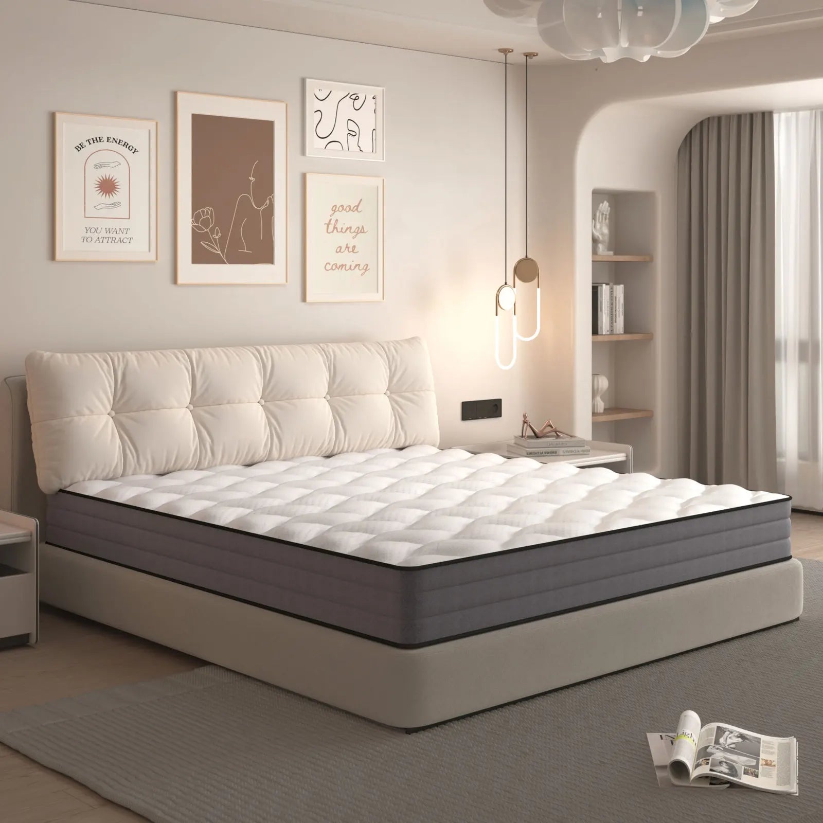 Pocketveringmatras 90x200 cm – 7‑zones H3 – Ergonomische ondersteuning & comfort
