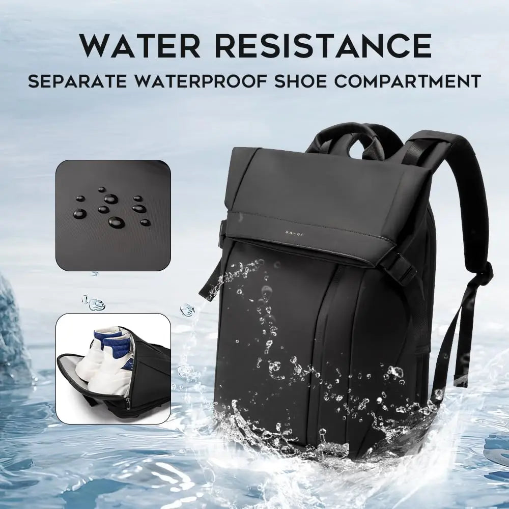 Waterdichte 15.6" Multifunctionele Laptop Rugzak – Casual School & Reizen Unisex Dag‑Rugzak