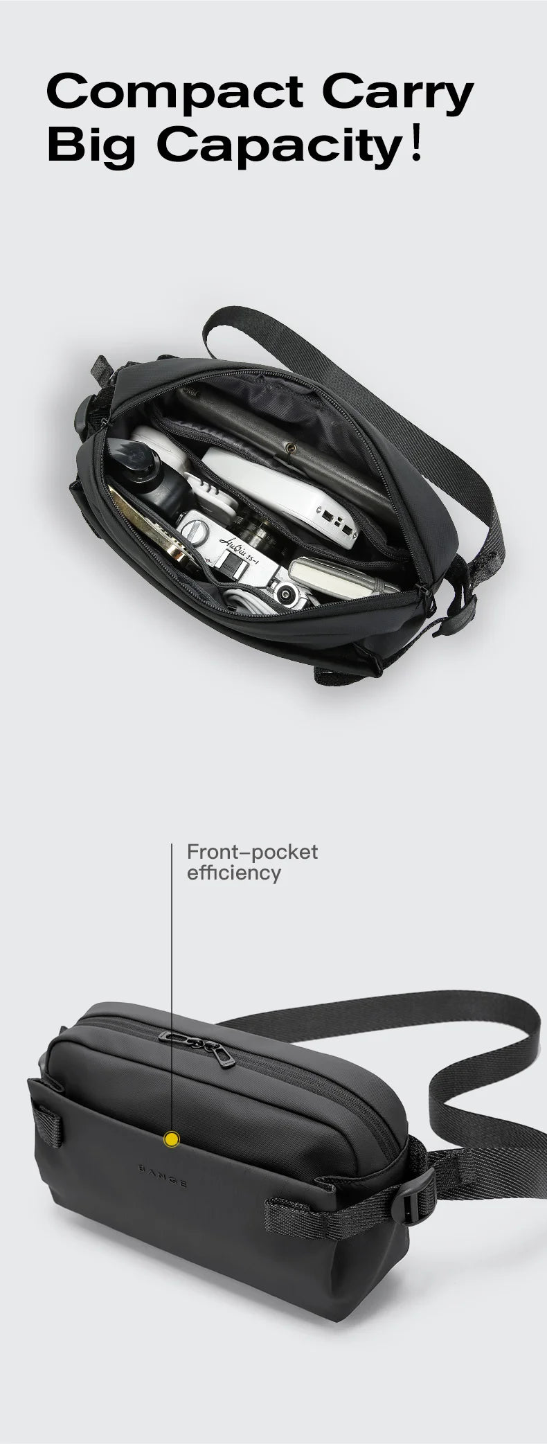 Waterdichte Crossbody Tas – Lichtgewicht Sling‑Schoudertas Voor Dagelijks Gebruik | Unisex Reis‑ & Stadsbag
