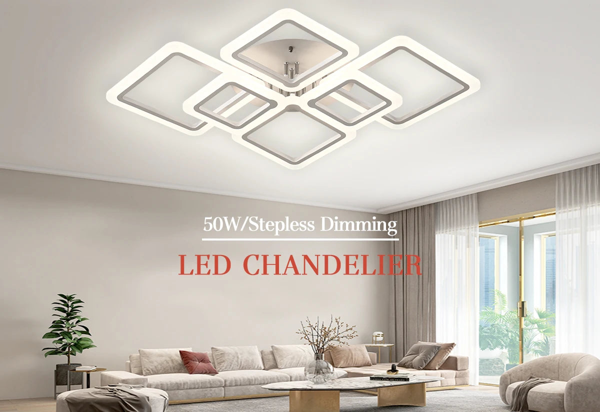 Moderne LED Plafondlamp met Afstandsbediening – Vierkante Dimbare Smart Ceiling Light