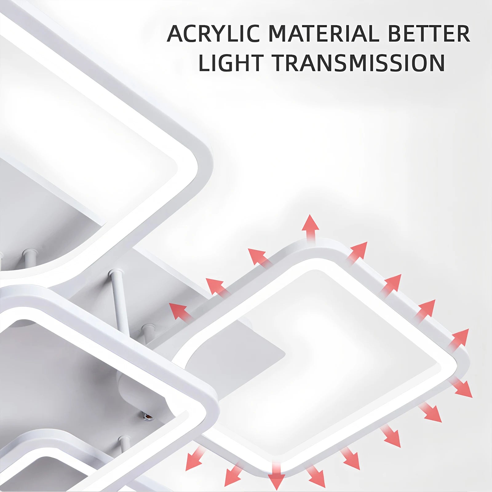Moderne LED Plafondlamp met Afstandsbediening – Dimbare Scandinavische Plafondverlichting voor Woonkamer, Slaapkamer & Eetkamer