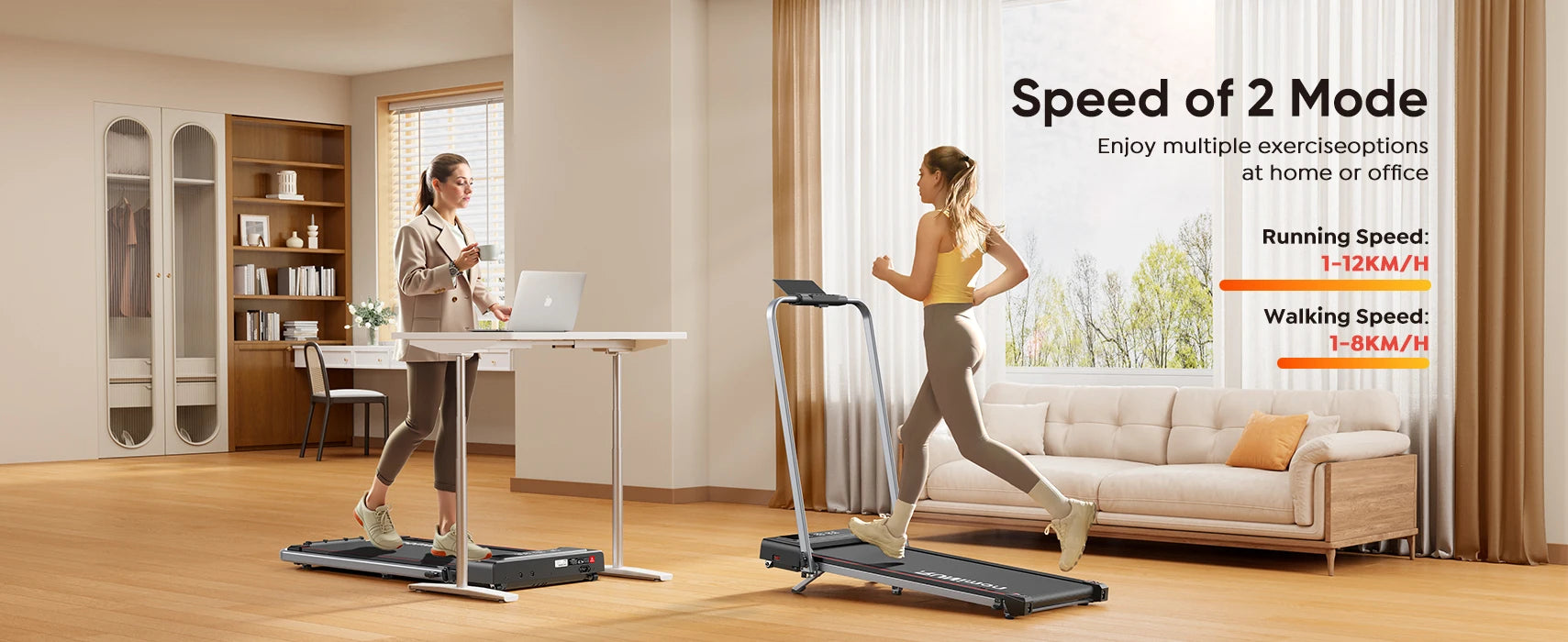 Opvouwbare Loopband voor Thuis – 4-in-1 12 km/u met Helling en App-Connect