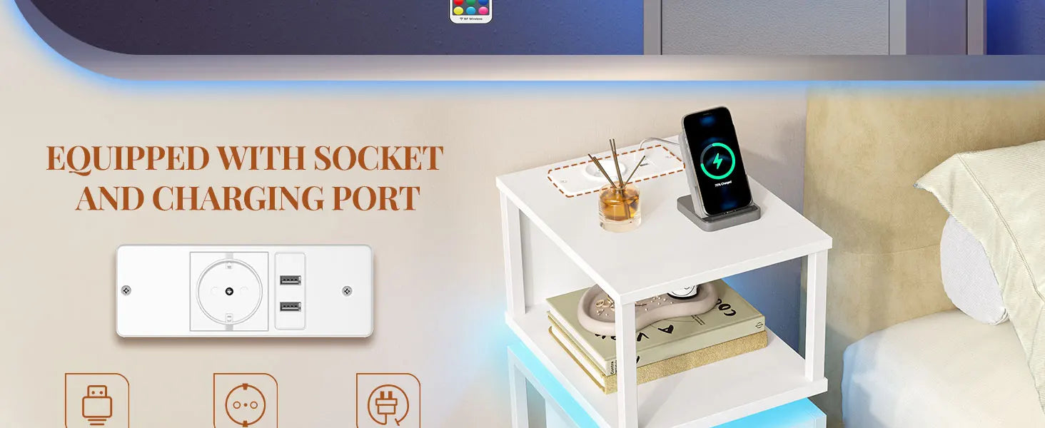 Smal nachtkastje met 2 lades – Compact en praktisch meubel voor slaapkamer