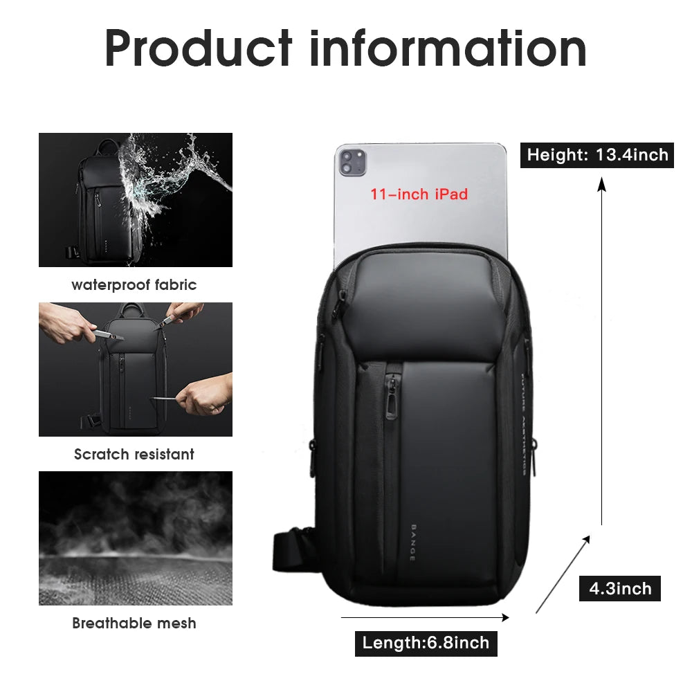 Waterdichte Oxford Crossbody Borsttas – Grote Capaciteit Schoudertas Voor Mannen & Unisex