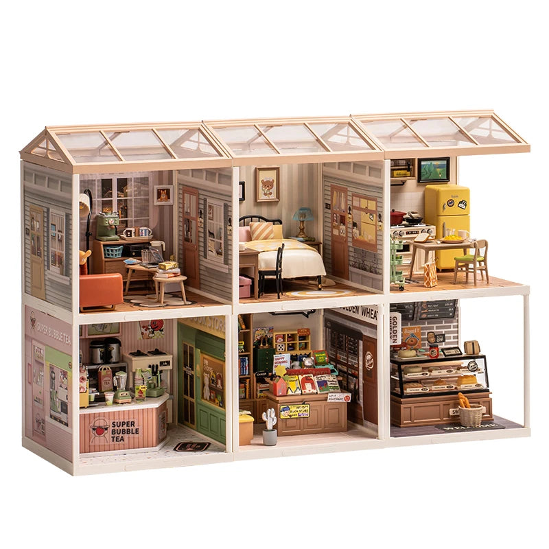 3D Puzzel Super Store – DIY Miniatuur Happy Meals Modelbouw Set voor Tieners en Volwassenen
