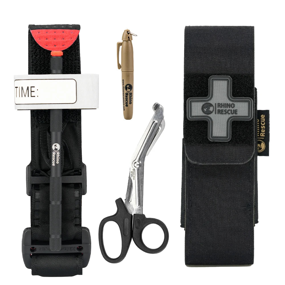 Tactische Molle Tourniquet Pouch met Traumaschaar & Marker – Eerste Hulp Outdoor & Militair