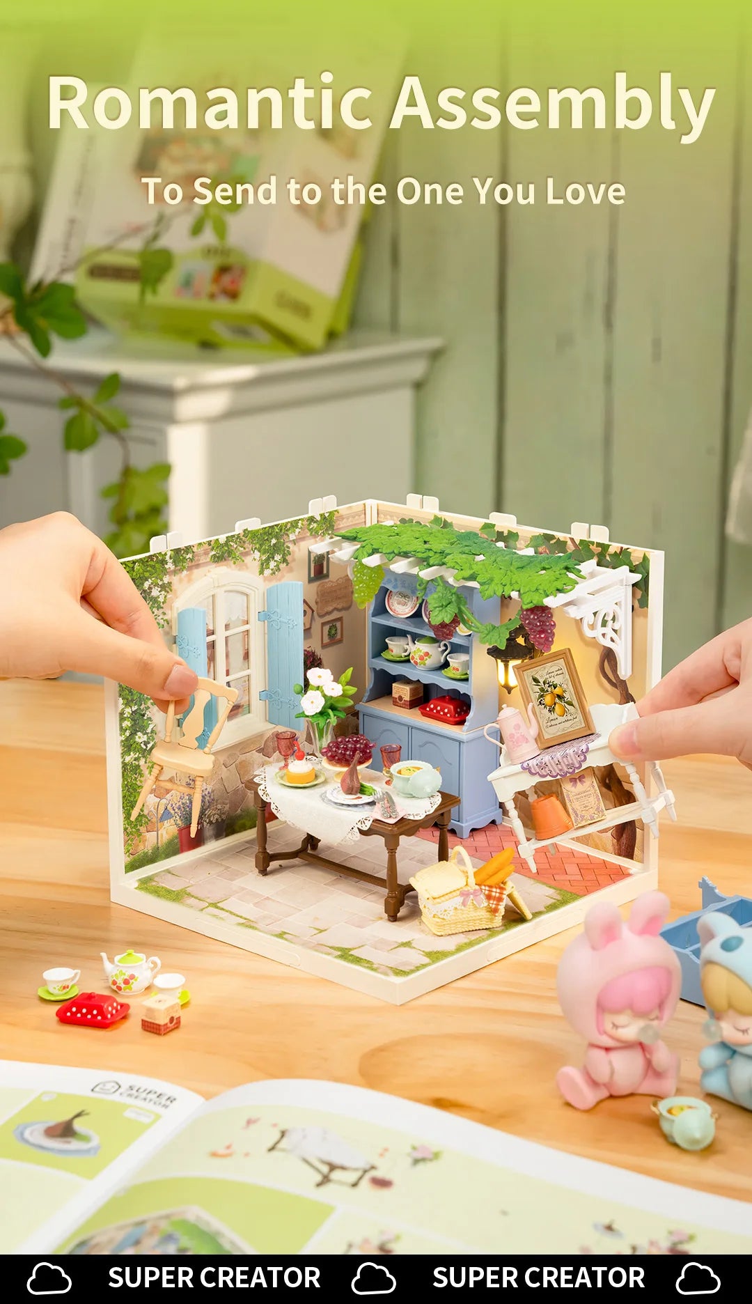 DIY Miniatuurhuis Kit – Creatief Knutselpakket voor Volwassenen en Kinderen – Sfeervol Kerst- en Verjaardagscadeau