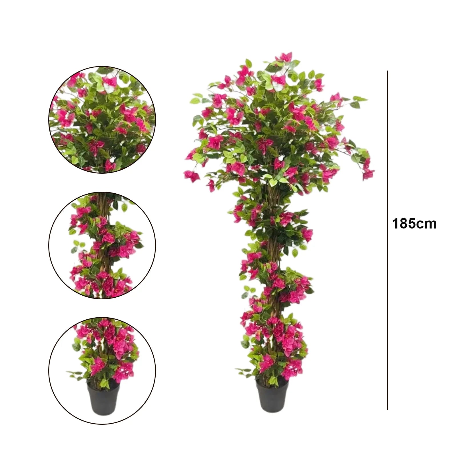 Kunstmatige Bougainvillea Boom 185 cm Roze – Realistische Nepplant voor Binnen & Buiten
