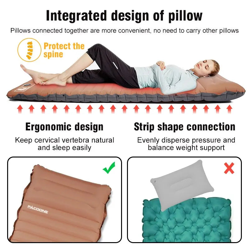 Ultralichte Zelfopblazende Slaapmat – Comfortabele Campingmatras voor Outdoor & Reizen
