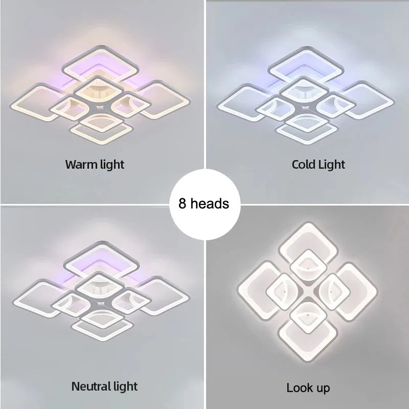 Slimme Vierkante LED Plafondlamp – Dimbare Minimalistische Plafondverlichting met Afstandsbediening & App