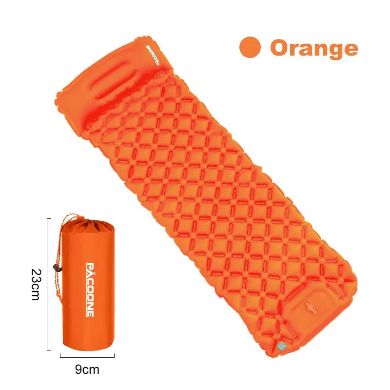 Opblaasbaar Ultralicht Slaapmatje met Ingebouwd Kussen en Pomp – Comfortabel Outdoor Slaapsysteem