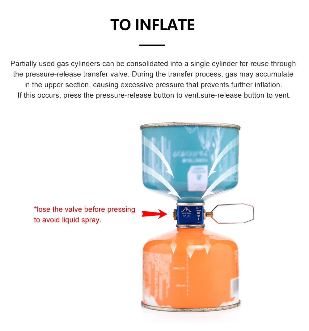 Camping propaan navuladapter – efficiënte gasfles refill tool voor kampeerkooktoestel