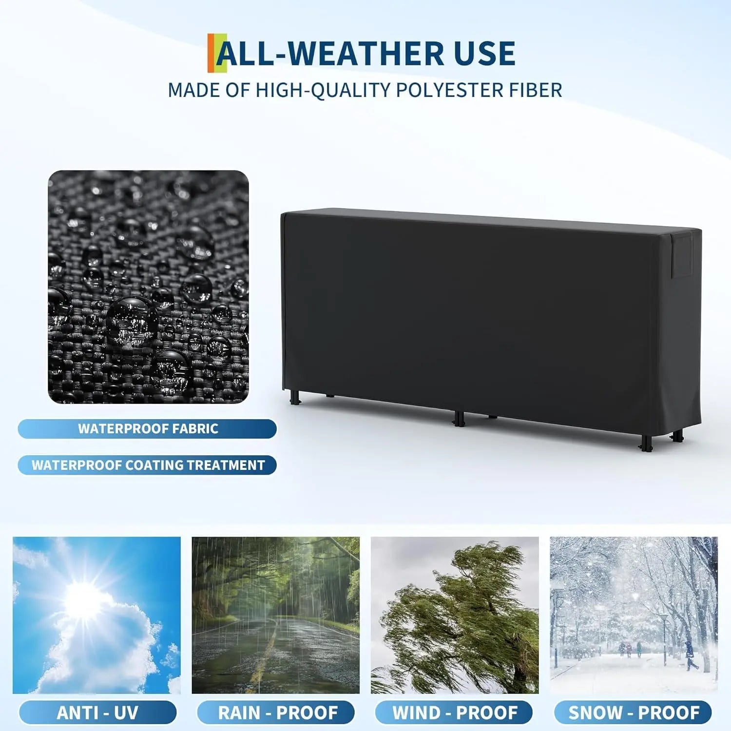 Houtopslagrek 4FT–8FT met Waterdichte Hoes – Metaal Houtrek voor Buiten & Tuin