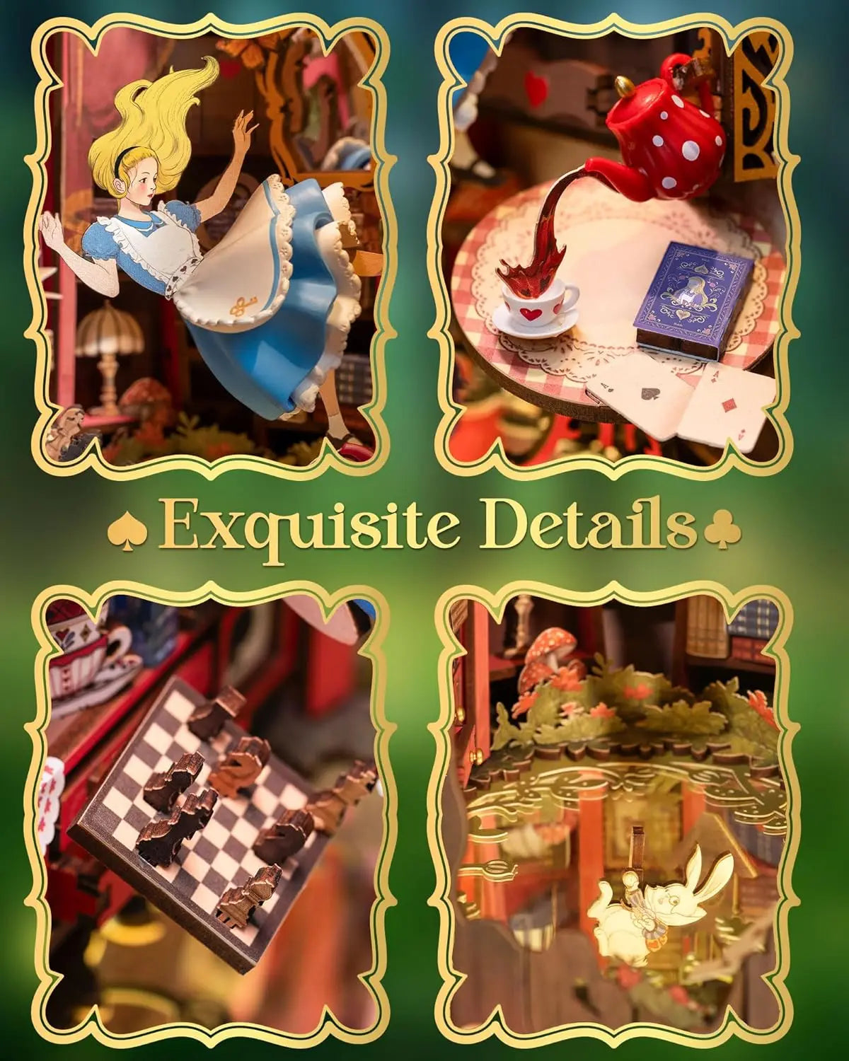 DIY Miniatuur Book Nook Kit – Houten Sprookjeshuis met LED Verlichting – Creatieve Puzzel voor Volwassenen en Kinderen